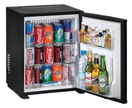 Technomax HP30LN thermo-elektrische mini koelkast zwart 30 liter gevuld voorkant