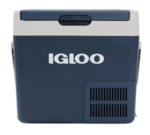 Igloo ICF18 elektrische compressor koelbox 18 liter blauw wit voorzijde