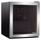 Husky CKK50-CNS mini koelkast zilver met glasdeur 48 liter