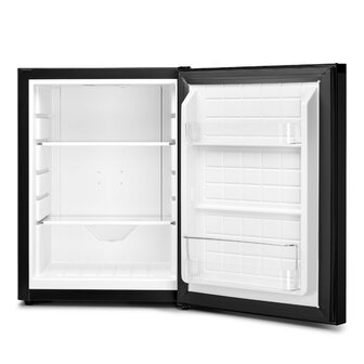 First Austria FA5172-2 thermo-elektrische mini koelkast 40 liter met glasdeur zwart deur geopend