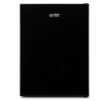 First Austria FA5172-2 thermo-elektrische mini koelkast 40 liter met glasdeur zwart voorkant