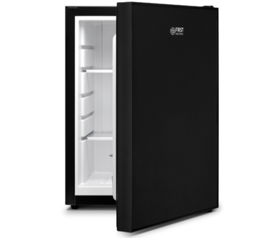 First Austria FA5172-2 thermo-elektrische mini koelkast 40 liter met glasdeur zwart open