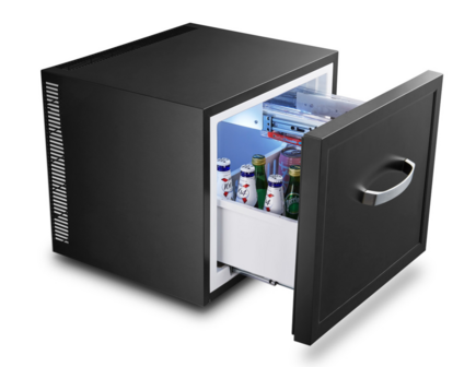 Technomax TD40N thermo-elektrische minibar ladekoelkast 28 liter voorkant lade geopend