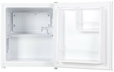 Exquisit mini koelkast wit 40 liter KB05-V-040FW voorkant deur geopend