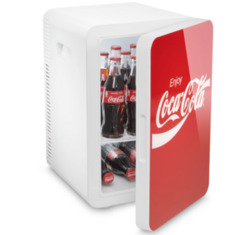 Mobicool MBF20 mini koelkast Coca Cola 20 liter deurtje geopend