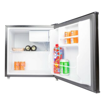 Salora CFB4300BL minibar koelkast zwart 43 liter deur geopend