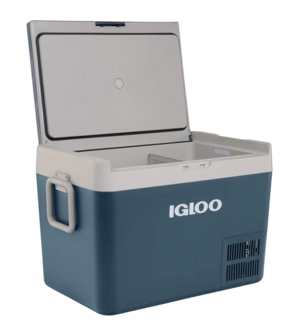 Igloo ICF60 elektrische compressor koelbox 60 liter blauw wit