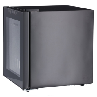 Severin WKS-8907 kleine vrijstaande wijnkoelkast zwart 46 liter (15 flessen) zijkant