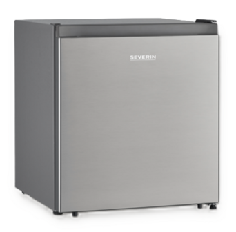 Severin KB-8878 mini koelkast grijs 45 liter voorkant links