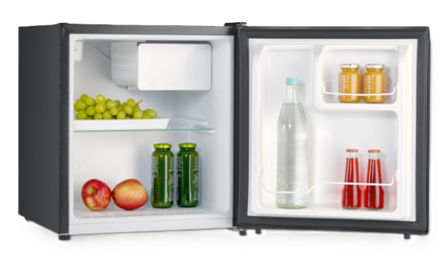 Severin KB-8879 mini koelkast zwart 45 liter geopend