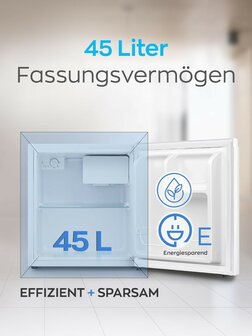 Heinrich's HKB4188WI mini koelkast met vriesvak wit 44 liter