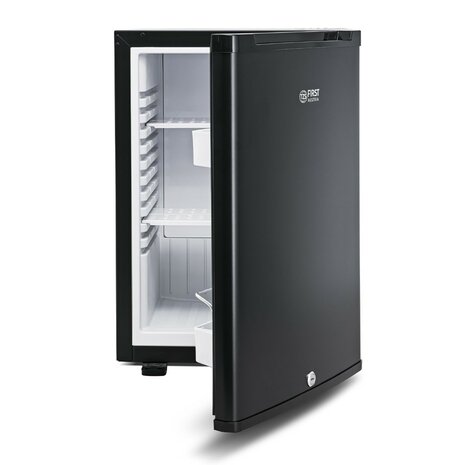 First Austria FA5172 thermo-elektrische mini koelkast 40 liter zwart deur geopend