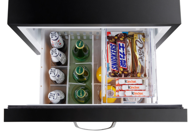 Technomax TD40N thermo-elektrische minibar ladekoelkast 28 liter binnenkant drankjes en snacks