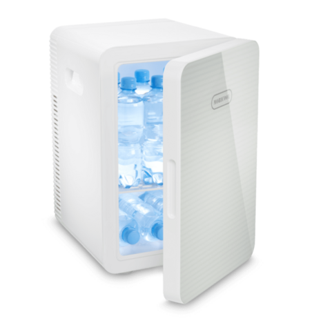 Mobicool MBF20 mini koelkast wit 20 liter 64556 met flesjes water