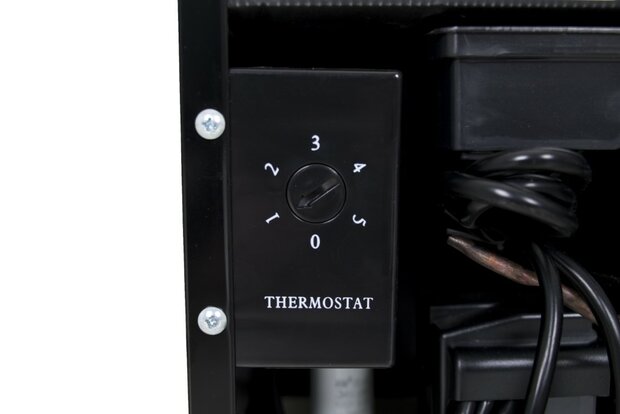 Husky mini koelkast zwart met glazen deur 48 liter KK50-CNS-NL-HU thermostaat draaiknop