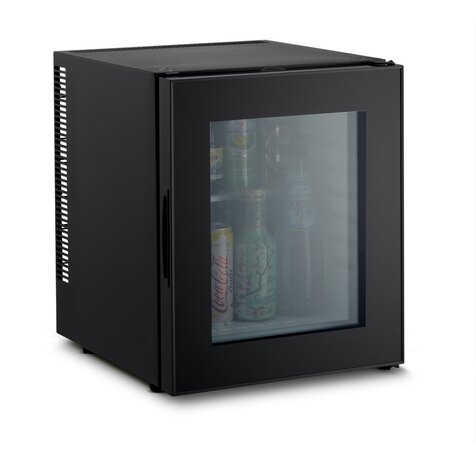 Technomax TP30NG thermo-elektrische minibar met glazen deur 30 liter voorkant gevuld