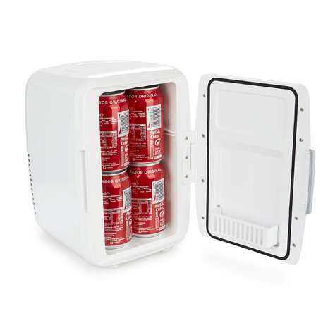 Balvi mini fridge ice white 6 liter 27297 220V 12V met blikjes