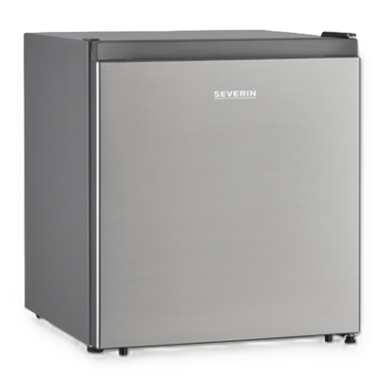 Severin KB-8878 mini koelkast grijs 45 liter voorkant links