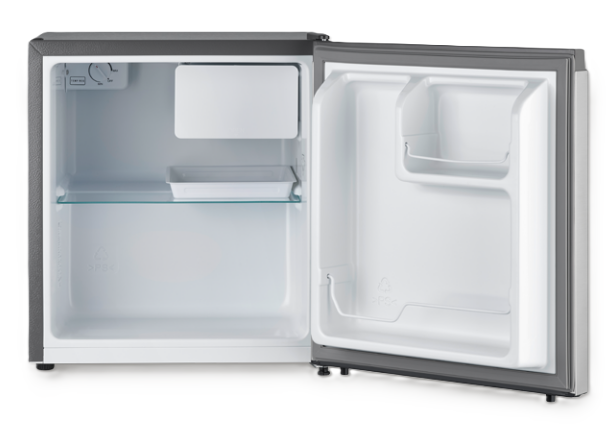 Severin KB-8878 mini koelkast grijs 45 liter geopend