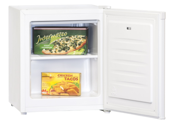 Exquisit GB40-010EW mini vriezer wit 31 liter deur open