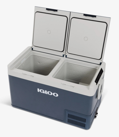 Igloo ICF80DZ elektrische compressor koelbox 80 liter blauw wit