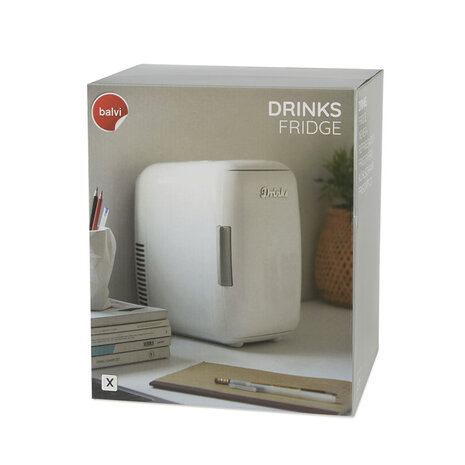 Balvi mini fridge ice white 6 liter 27297 220V 12V in verpakking
